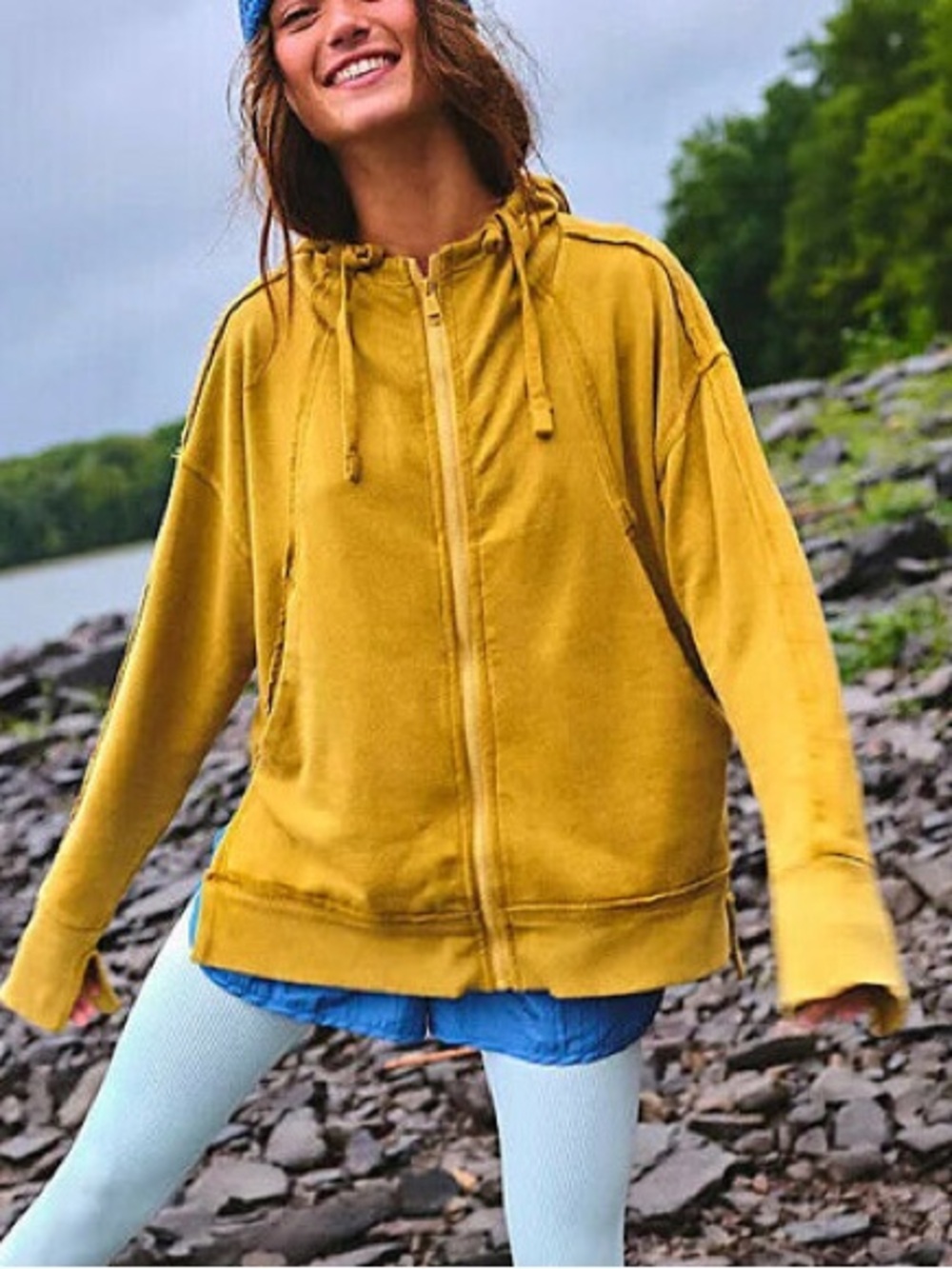 Free People FP Movement Only One Hoodie Size Small (flaw-see pic)